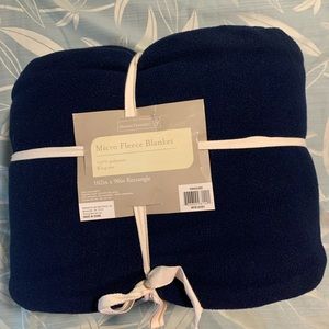 Navy Blue Fleece Blanket King size